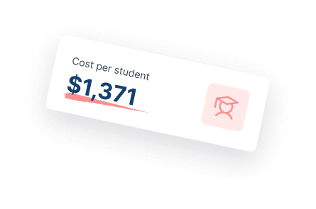 Cost per student: $1,371
